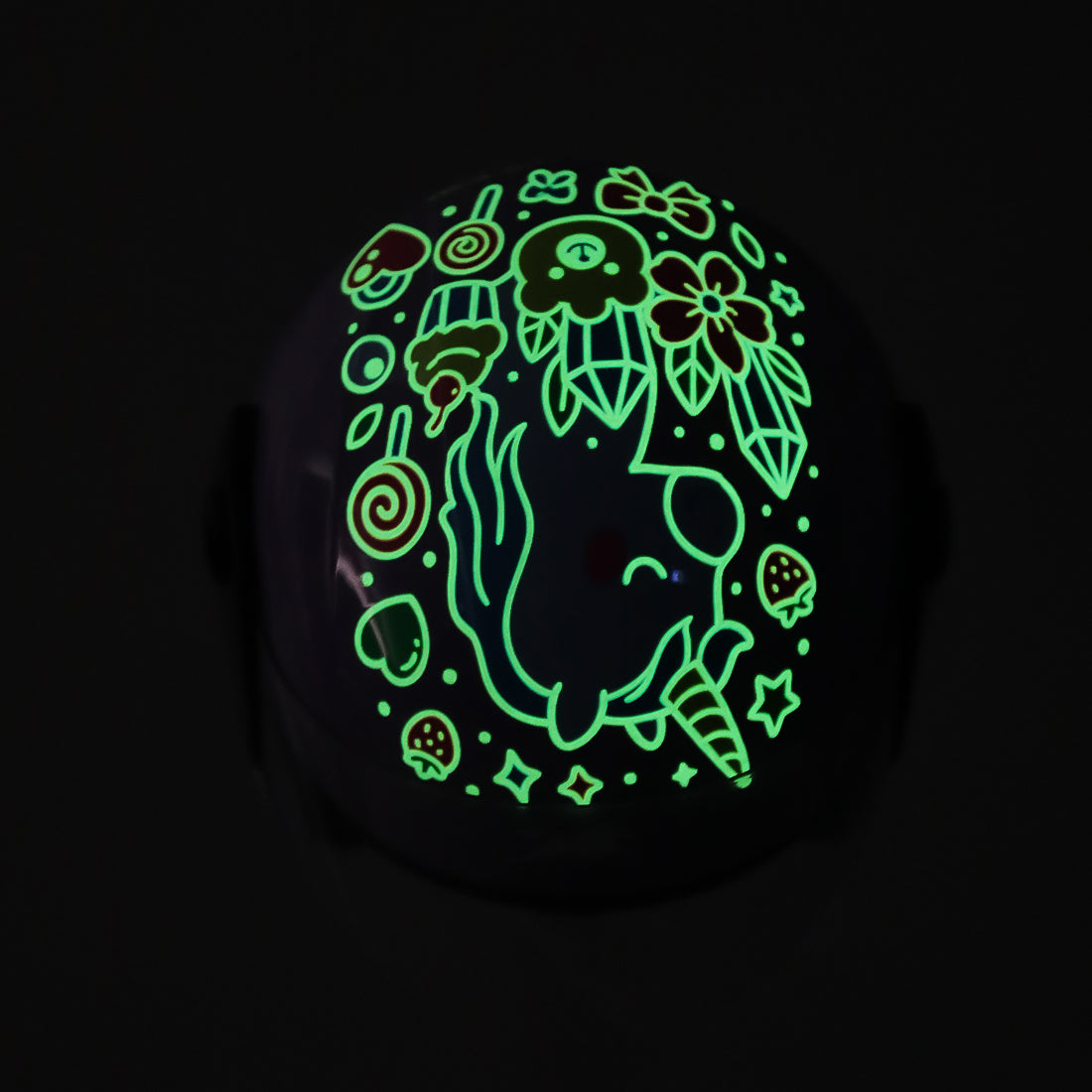 TVS Moto Jr. Kids Helmet |Fun Glow in the Dark Graphics | Lightweight ISI Certified ABS Shell| Removable Cheek Pads | Ideal Kids Bike Helmet for Cycle Scooter Daily Ride Comfort & Protection